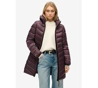 Superdry Fuji Midi Padded Coat - Purple, Purple, Size 8, Women Purple