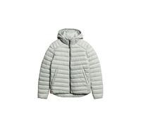 Superdry for man. M5011906A Fuji Sport hooded quilted jacket grey (L), Casual, Sustainable, Recycled nylon