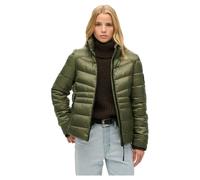 Women's hooded puffer jacket Superdry Fuji Green S