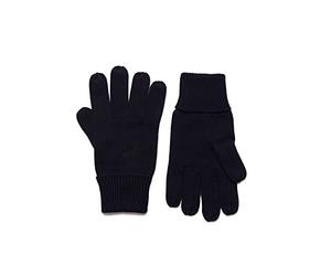 Superdry Gloves Knitted Logo Gloves Eclipse Navy Grit OS Men, Black/White