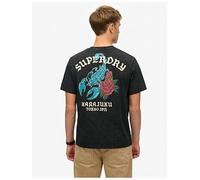 Superdry Graphic Backprint Short Sleeve T-Shirt - Black, Black, Size M, Men Black