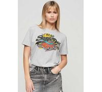 Superdry Graphic Front Print Short Sleeve T-Shirt Grey