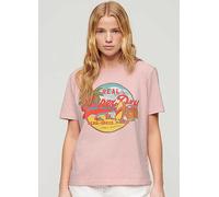 Superdry Graphic Front Print Short Sleeve T-Shirt Pink