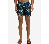Superdry Hawaiian Print 16 Swim Shorts, Navy, Size M, Men Navy