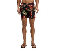 Superdry Hawaiian Print 16 Swim Short Briefs, Cuban Nights Black, XL