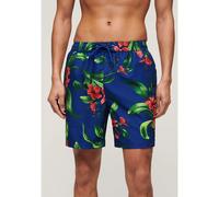 Superdry Hawaiian Print 17´´ Swimming Shorts Blue M Men
