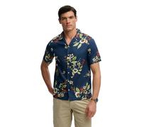 Superdry Hawaiian Print Short Sleeve Shirt Blue 2XL Men