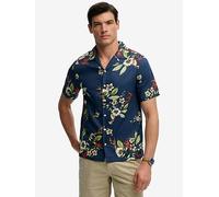 Superdry Hawaiian Print Short Sleeve Shirt Blue M Man