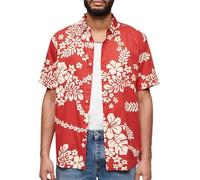 Superdry Hawaiian Shirt M4010353A Surf School Red Size S, Surf School Red, S