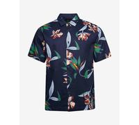 Superdry Hawaiian Short Sleeve Shirt Navy Blue Green - L