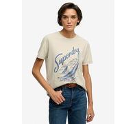 Superdry Heritage Hamptons T-Shirt, Beige, Size 16, Women Beige