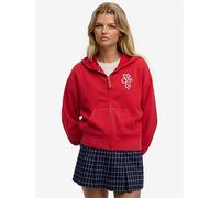 Superdry Heritage Hamptons Zip Hoodie, Red, Size 8, Women Red