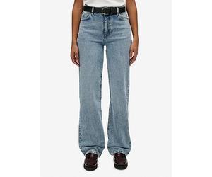 Superdry High Rise Wide Leg Jeans, Blue, Size 30, Inside Leg 32, Women Blue