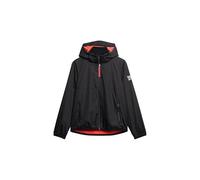 Superdry, HOODED LOGO WINDBREAKER JACKET, W5011849A, Black, 8, WOMAN, BOY