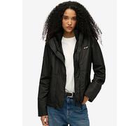 Superdry Hooded Mountain Windbreaker Jacket, Black, Size 8, Women Black