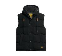 Superdry Hooded Vest Jacket for Men, Jet Black, XXL