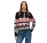 Half-zip women's top Superdry Intarsia Bleu S