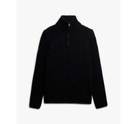 SUPERDRY JACOB CABLE HALF ZIP KNIT ECLIPSE NAVY 98T