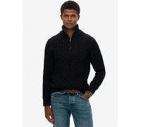 Superdry Jacob Cable Knit Half Zip Jumper Navy