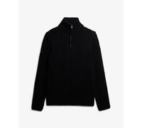 Superdry Jacob Cable Knit Half Zip Jumper Navy