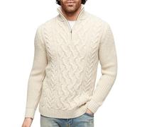 Superdry Jacob Cable Knit Half Zip Sweater Men - L