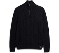 Superdry Jacob Cable Knit Half Zip Sweater Men - XXL Dark Blue