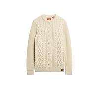 Superdry Jacob Cable Sweater Beige M Men
