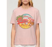Superdry La Vl Graphic Relaxed Short Sleeve T-shirt Pink S Woman
