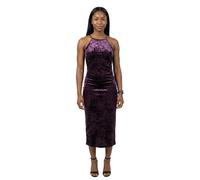 Superdry Lace Back Velvet Midi Sleeveless Midi Dress