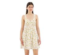 Superdry Lace Trim Sleeveless Short Dress Yellow L Women