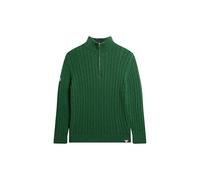 Superdry Ladies Knitted Rugby Henley Sweater, forest green, 10