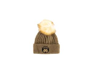 Superdry Ladies Luxury Cable Knit Beanie Hat, moss khaki, One Size