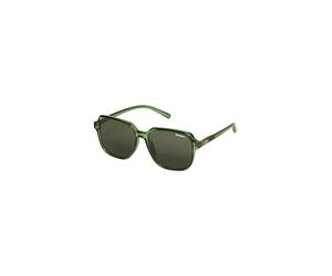 Superdry Ladies Square Oversized Sunglasses, Khaki / Green Lenses, One size