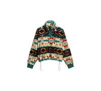 Superdry Ladies Super Soft Henley Print Jumper, nava quilt print, 10