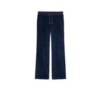 Superdry Ladies Velour Wide Leg Jogging Bottoms, Bold Navy, 10