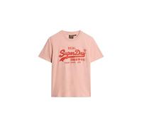 Superdry Ladies Vintage Logo Embroidery T-Shirt, Abbey Peach Erika, 8