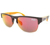 Superdry Laserlight Sunglasses Dark Grey Orange with Red Mirrored Lenses 108