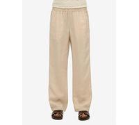 Superdry Linen Drawstring Pants, Beige, Size 14, Women Beige