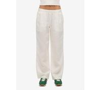 Superdry Linen Drawstring Pants, White, Size 12, Women White
