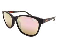 Superdry Lizzie Sunglasses Matte Black with Pink Mirrored Lenses Women's 191