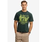 Superdry Local Business Graphic Loose Fit T-Shirt, Dark Green, Size M, Men Dark Green