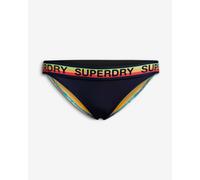 Superdry Logo Classic navy blue green red women's bikini bottom - XS