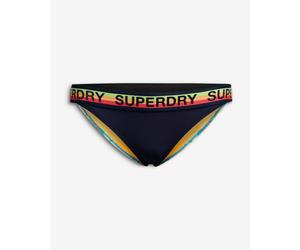 Superdry Logo Classic navy blue green red women's bikini bottom - XS