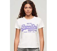 Superdry Neon Vl Graphic Fitted Short Sleeve T-shirt White M Woman