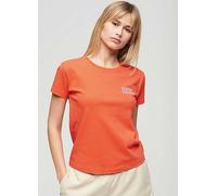 Superdry Sportswear Logo Fitted Short Sleeve T-shirt Orange XS Woman