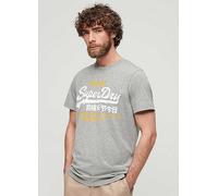 Superdry Logo Print T-Shirt Light Grey