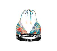 Superdry for woman. W3010400A Triangle Bikini Top With Logo multicolour (S), Blue, Multicolor, Beachwear, Floral, Recycled Polister