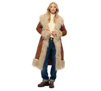Women's coat Superdry Long Afghan Marron 2XS