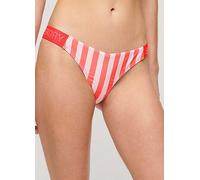 Superdry Low Leg Bikini Bottoms Pink Stripe