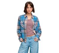 Superdry Lumberjack Check Flannel Long Sleeve Shirt Blue XS Woman